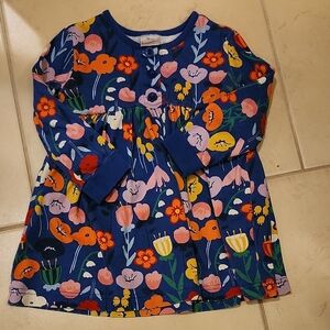Hanna ANDERSSON Blue Floral Long Sleeve Kids Tee SIZE 3t